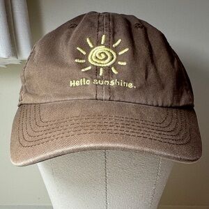 Life is Good brown baseball cap. Adjustable.